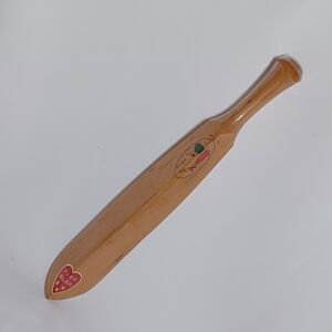 Vintage Korean folk art handmade solid wood laundry beater, known as a duduri